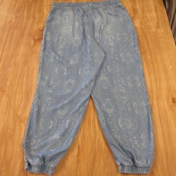 KNOX ROSE High Rise Paisley Drawstring Jogger Size XXL Lightweight 100% Lyocell - Picture 6 of 12
